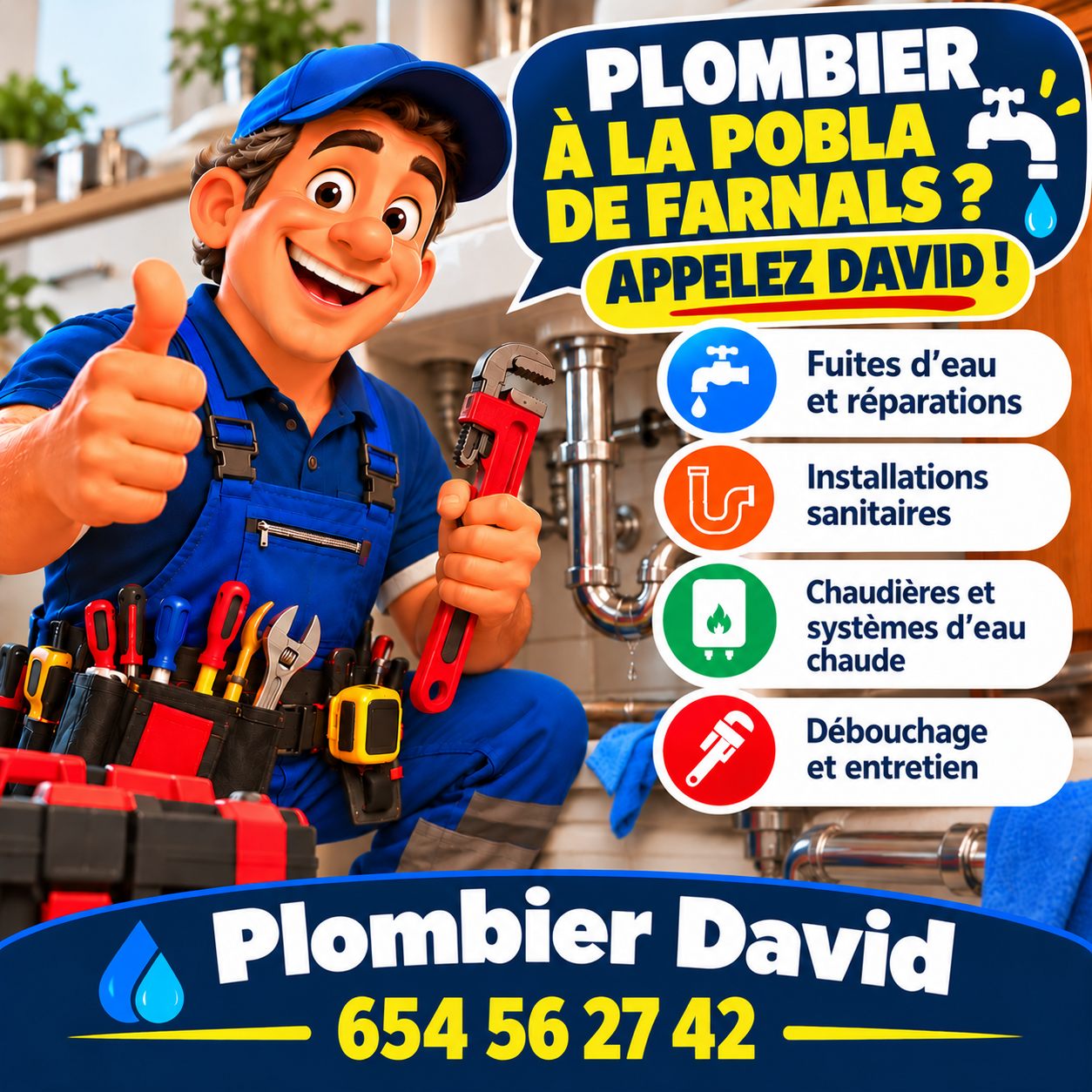 David - Plombier à La Pobla de Farnals